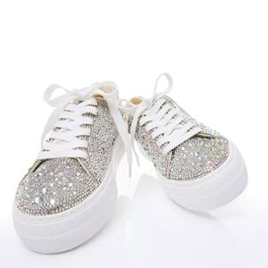 Betsy Johnson Sparkling Rhinestone Sneakers Size 9